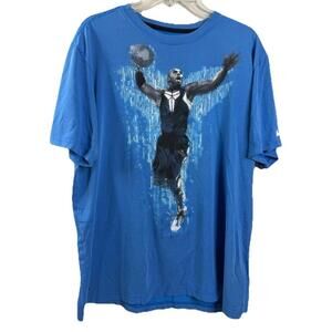 Dri Fit Xl Kobe Bryant Blue Mamba Lakers Dunking Rare Shirt Guc